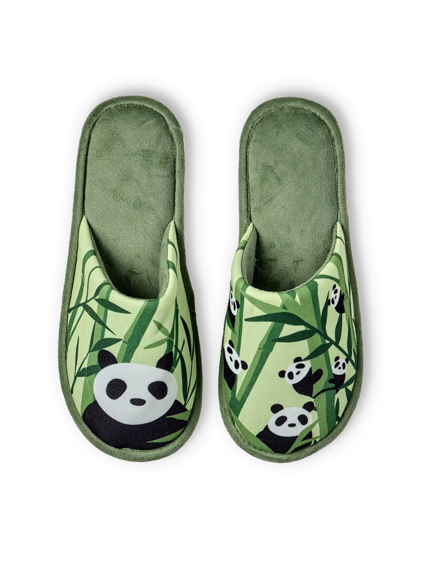 Vrolijke slippers Panda's en bamboe