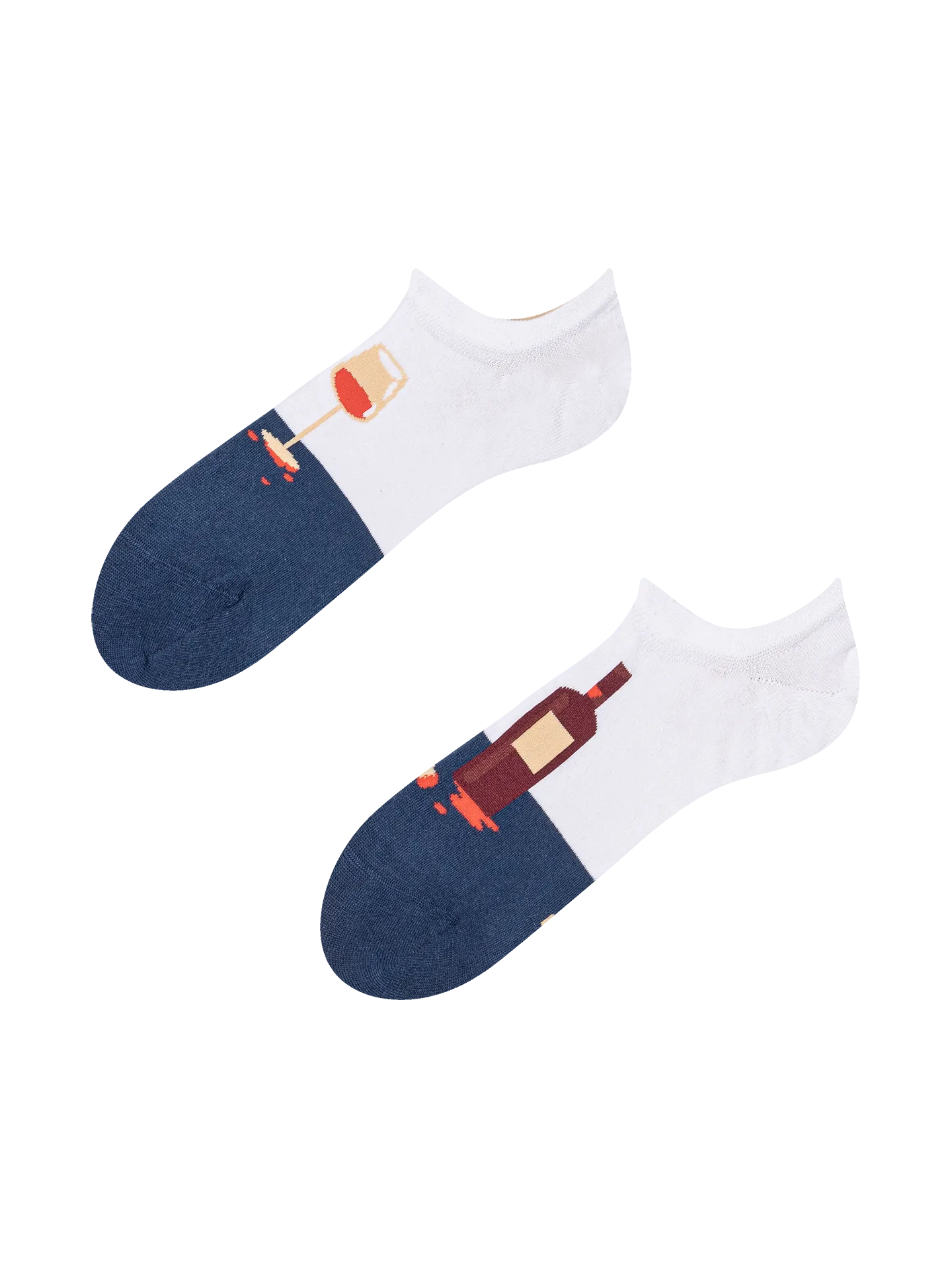 Vrolijke sneakersokken Flesje wijn