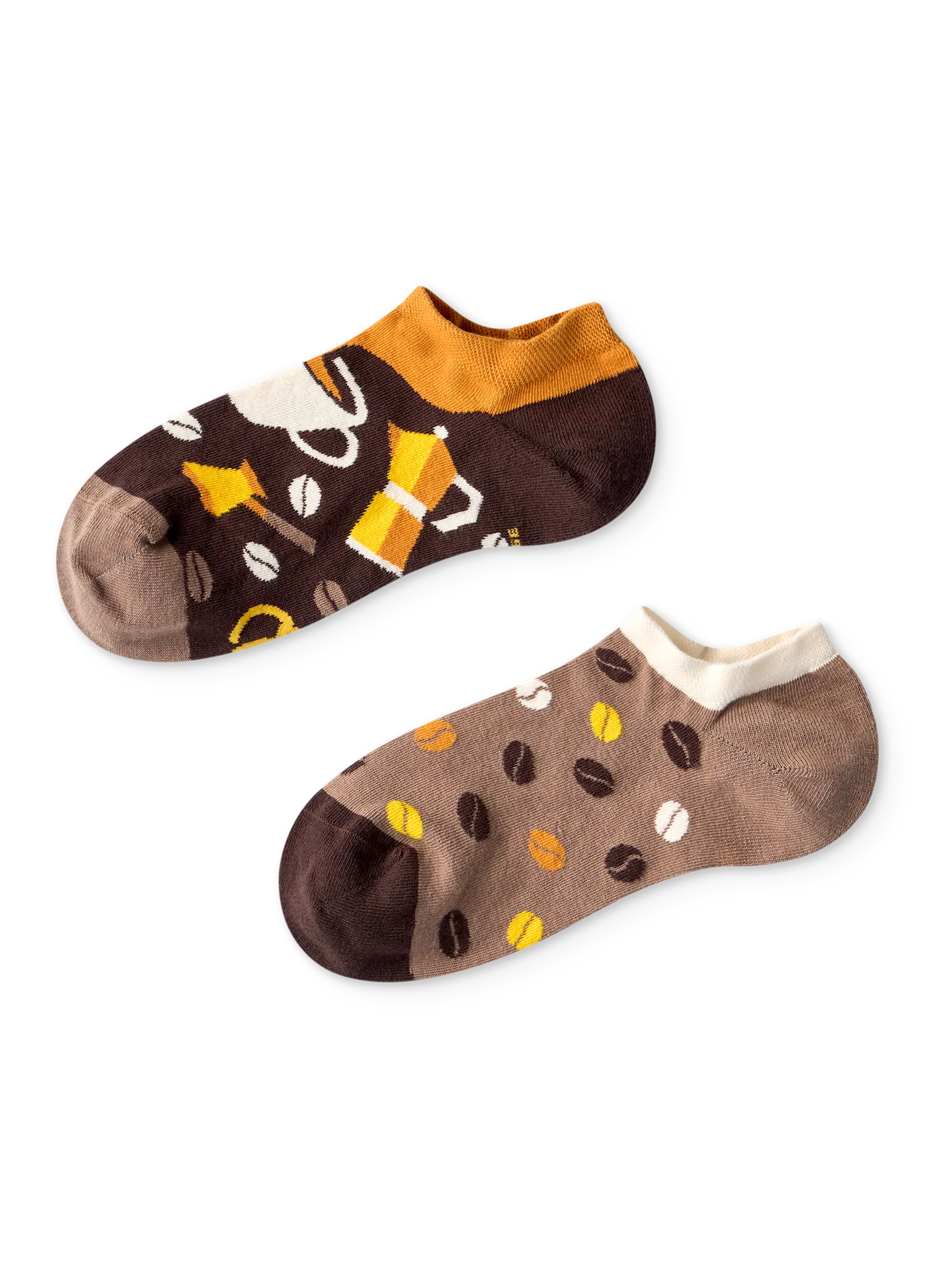 Vrolijke sneakersokken Koffiebonen