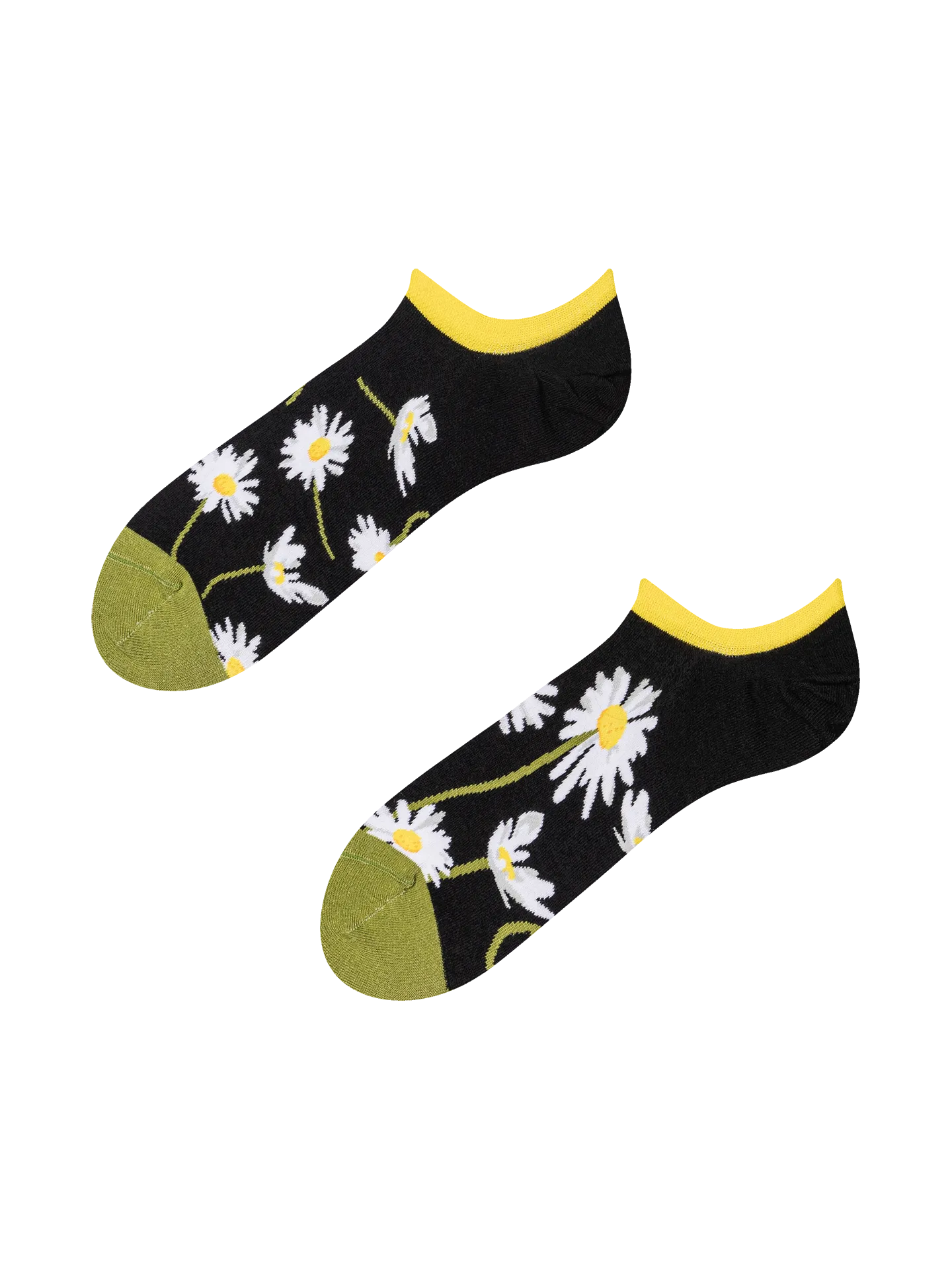 Vrolijke sneakersokken Madeliefjes bij nacht