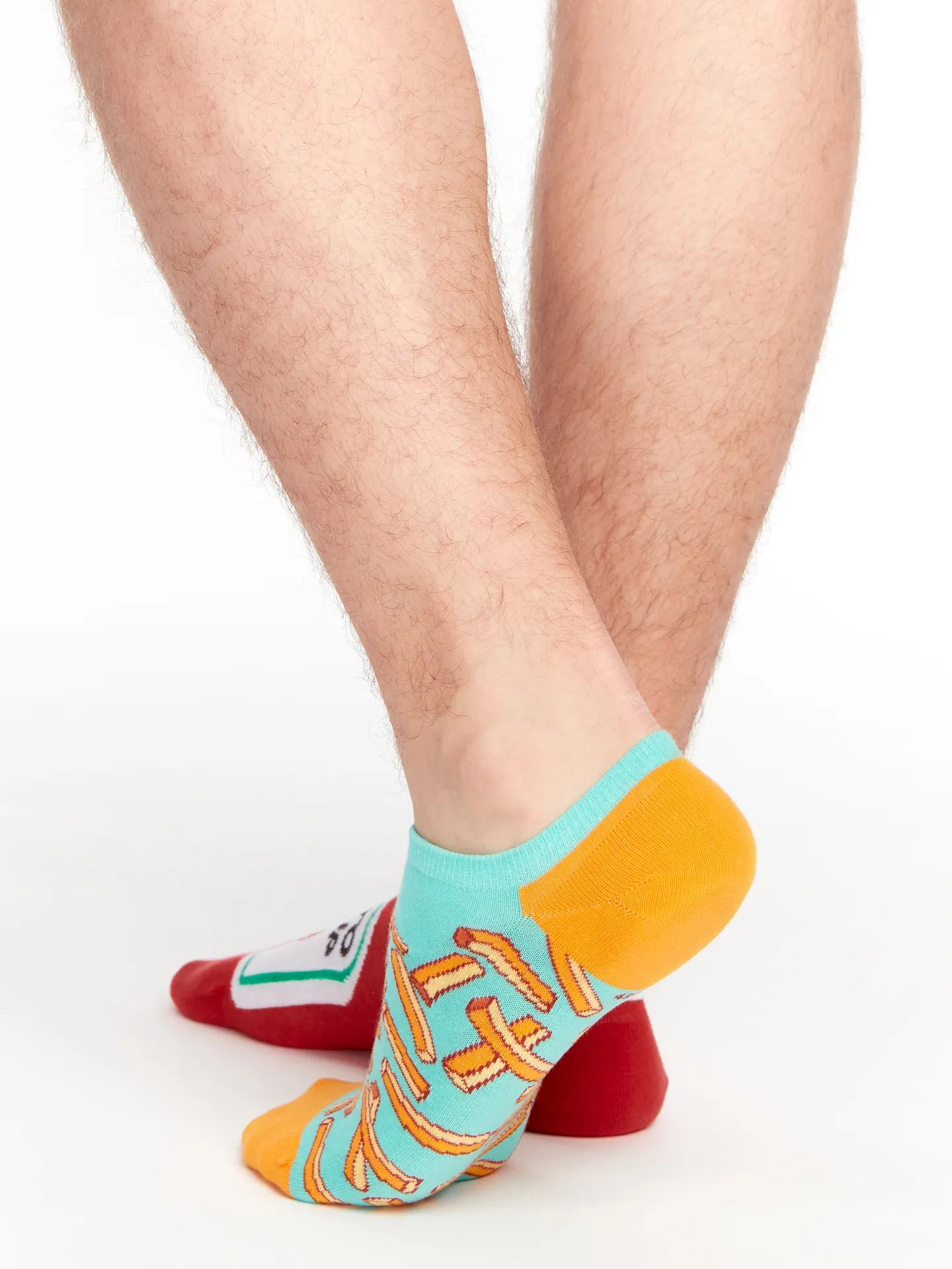 Vrolijke sneakersokken Frites met ketchup - Image 3