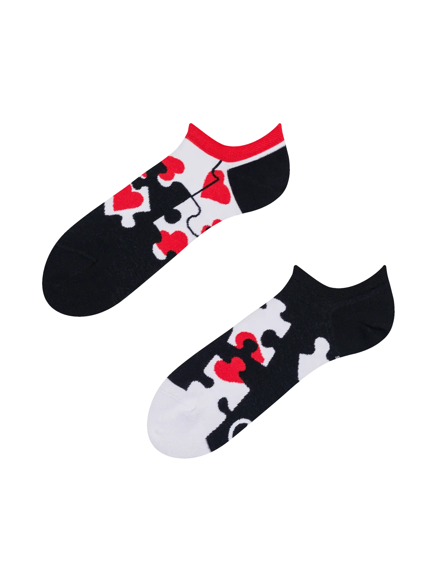 Vrolijke sneakersokken Hart puzzel