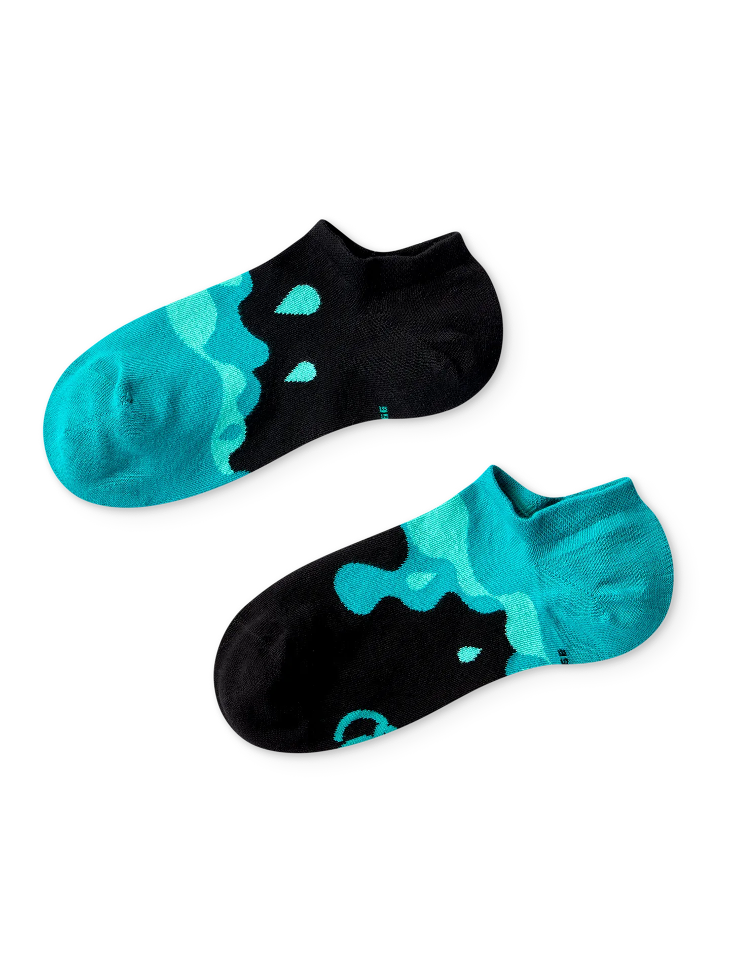 Vrolijke sneakersokken Turquoise druppels