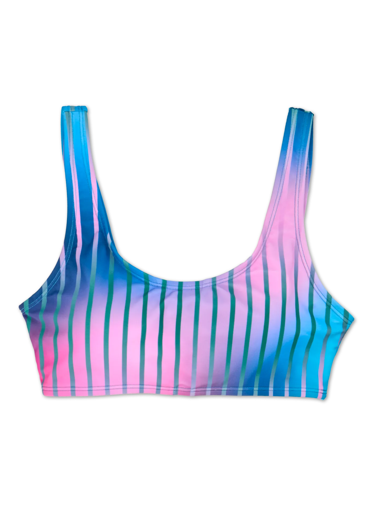 Vrolijke sportieve bikinitop Paarse strepen