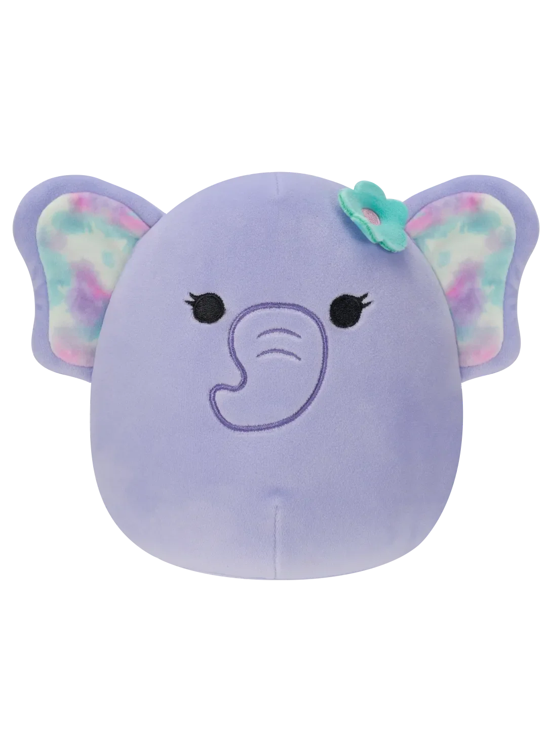 Squishmallows Anjali de paarse olifant met bloemenpin, 20 cm