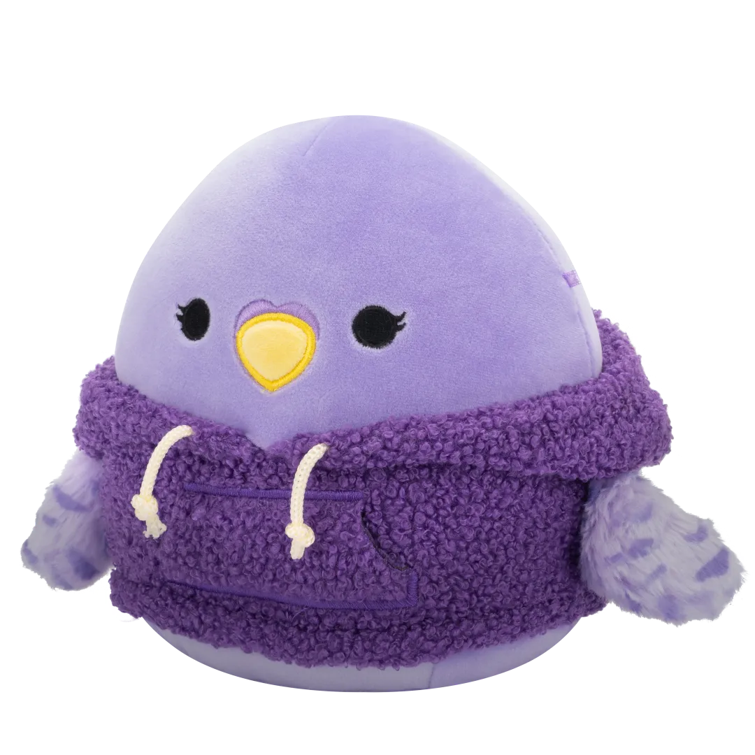 Squishmallows Anoushka de parkiet met wollige hoodie, 20 cm - Image 2
