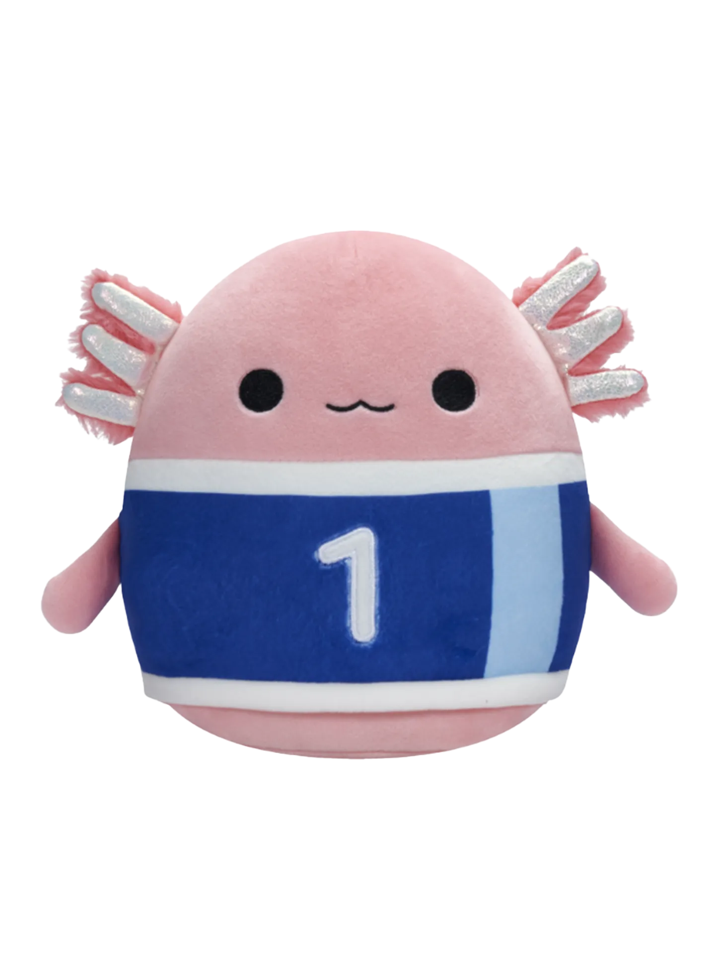 Squishmallows Archie de axolotl met voetbaltrui, 20 cm