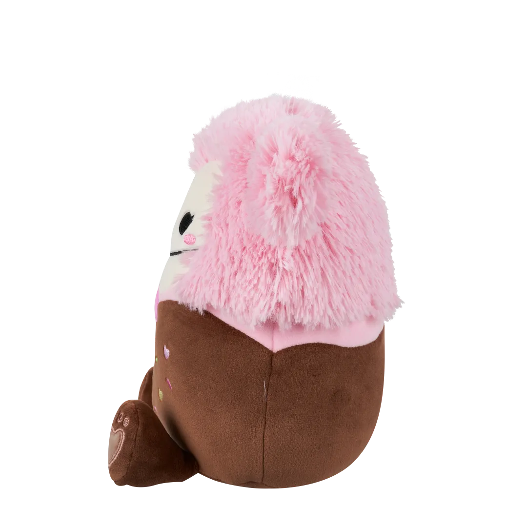 Squishmallows Brina de in chocolade gedoopte roze Bigfoot met roze strik, 20 cm - Image 3