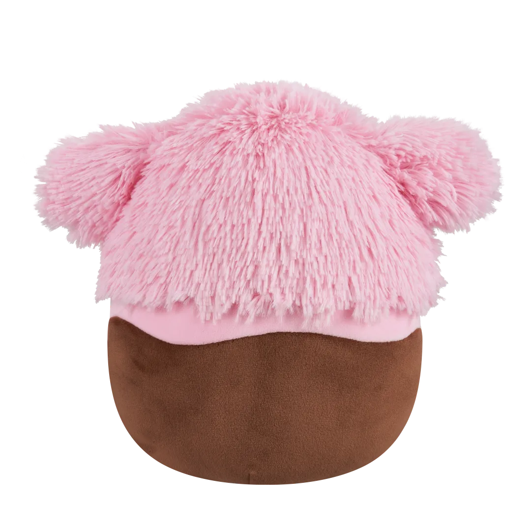 Squishmallows Brina de in chocolade gedoopte roze Bigfoot met roze strik, 20 cm - Image 4