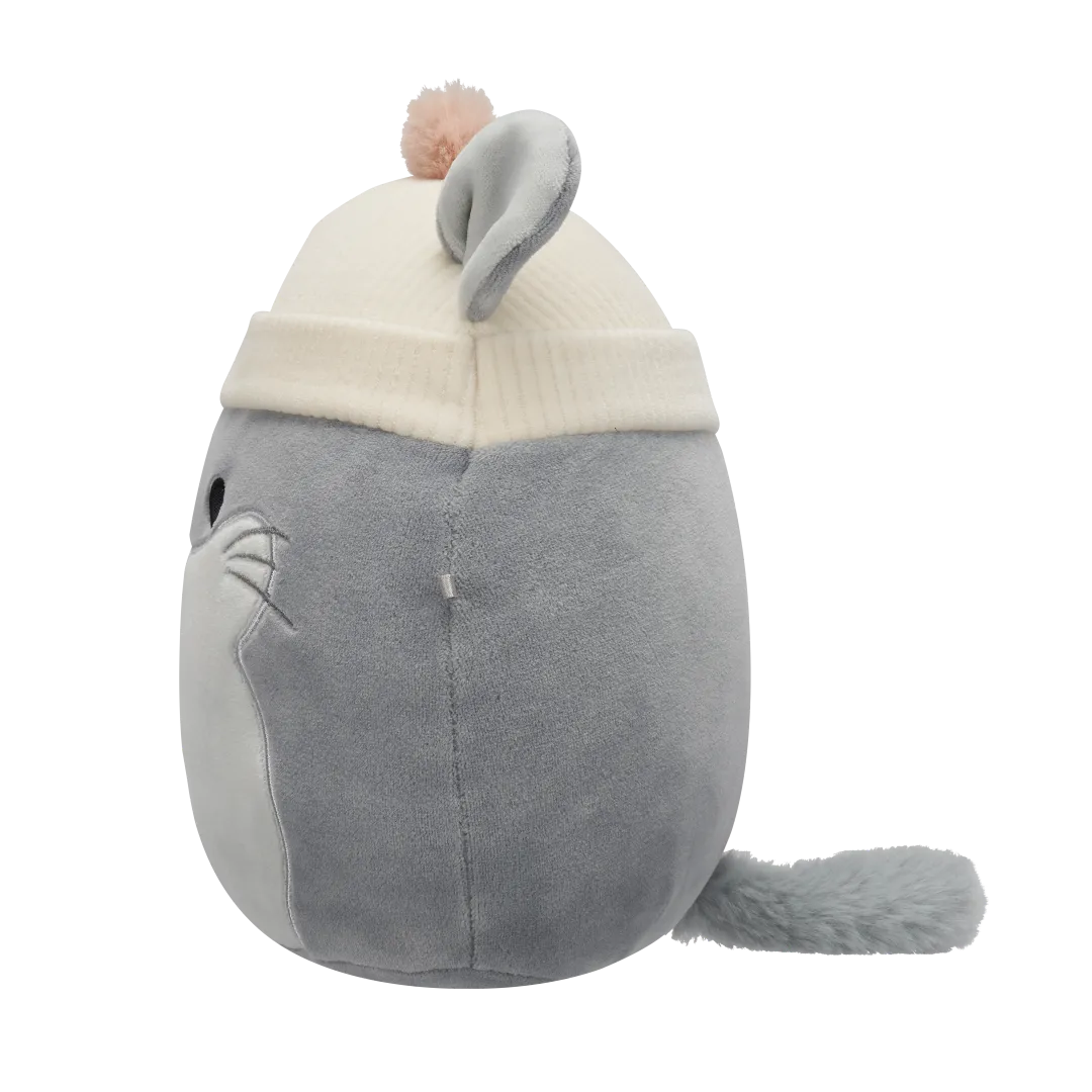 Squishmallows Camilo de grijze chinchilla met gebreide muts, 20 cm - Image 4