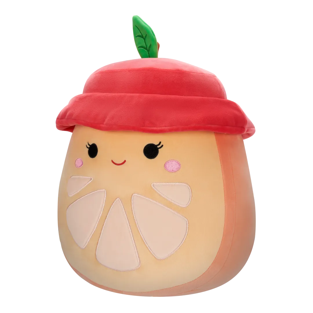 Squishmallows Celia het sinaasappelschijfje met rode vissershoed, 30 cm - Image 2