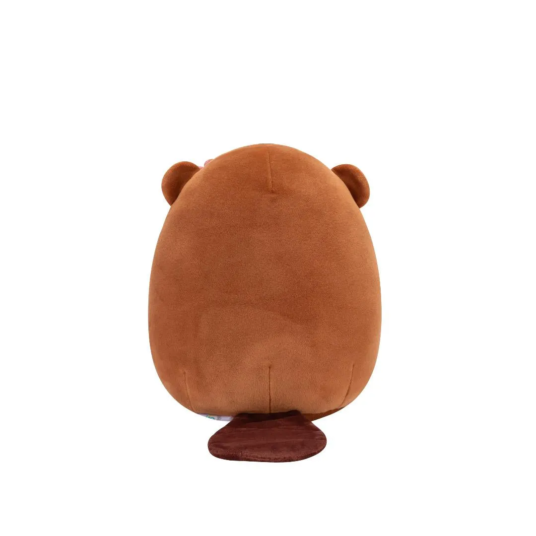 Squishmallows Knabbel de bruine bever met bloemenkroon en hartjes, 20 cm - Image 4
