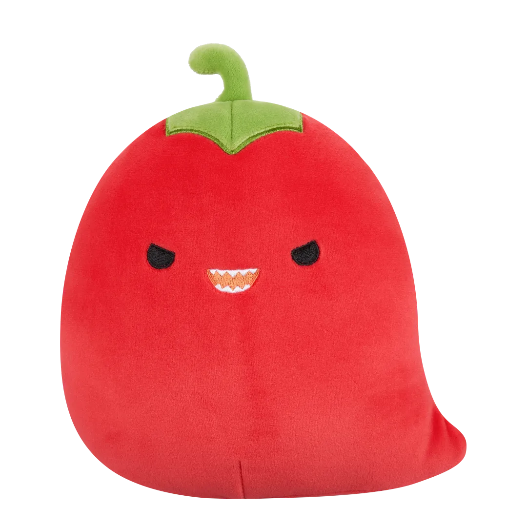Squishmallows Christo de rode chilipeper met ondeugende ogen, 20 cm