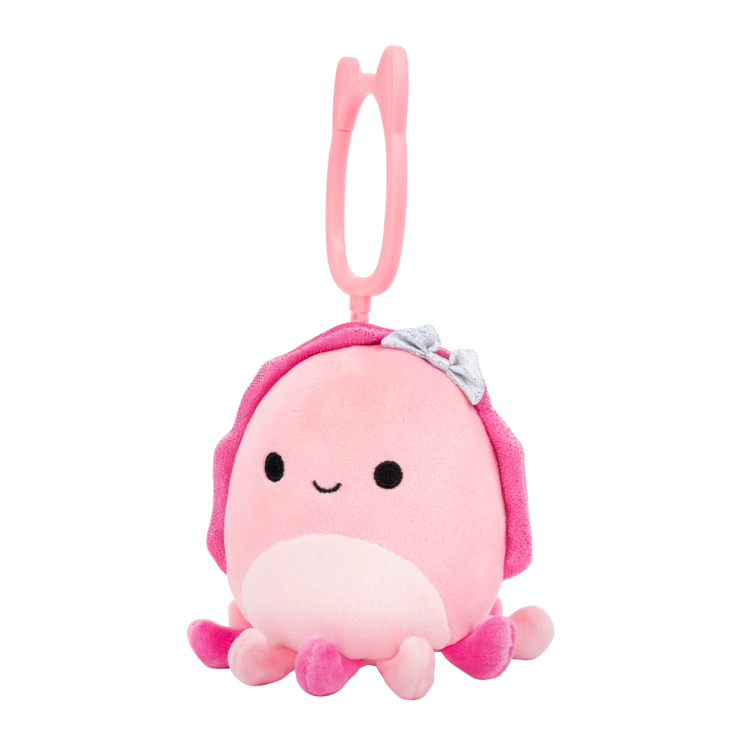 Squishmallows sleutelhanger Auggie de inktvis met strik, 9 cm - Image 2