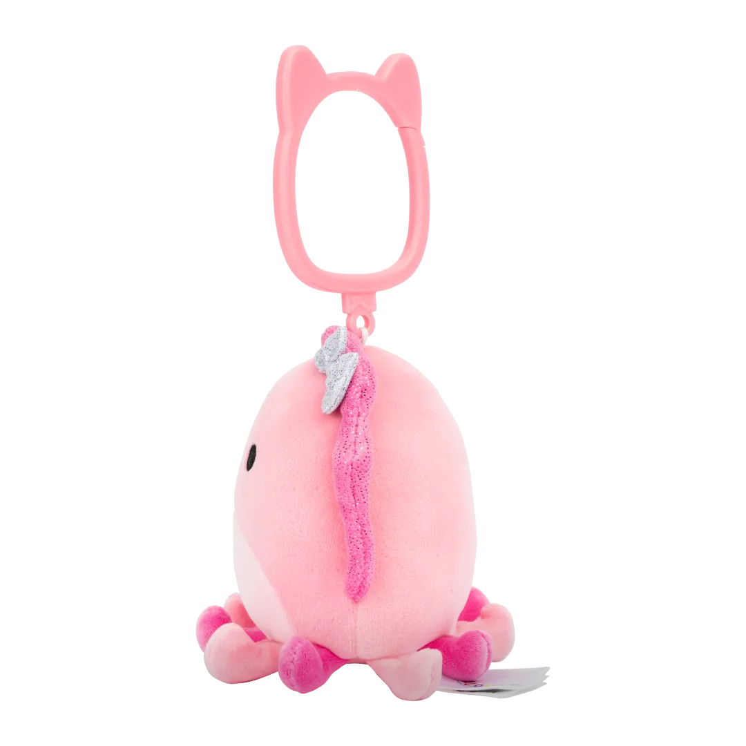 Squishmallows sleutelhanger Auggie de inktvis met strik, 9 cm - Image 3