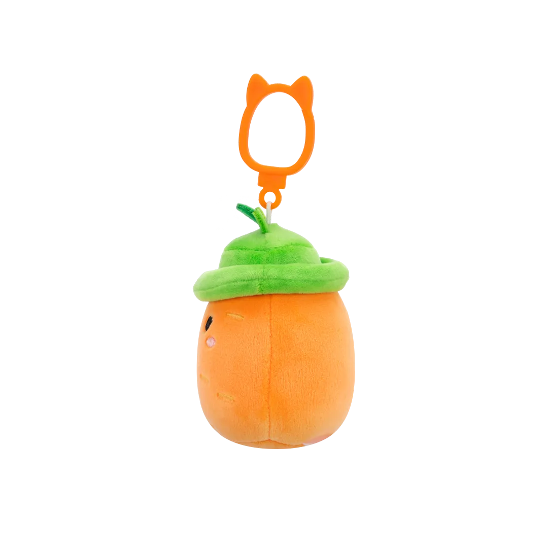 Squishmallows Clip-On Caroleena de oranje wortel met emmerhoed, 9 cm - Image 2