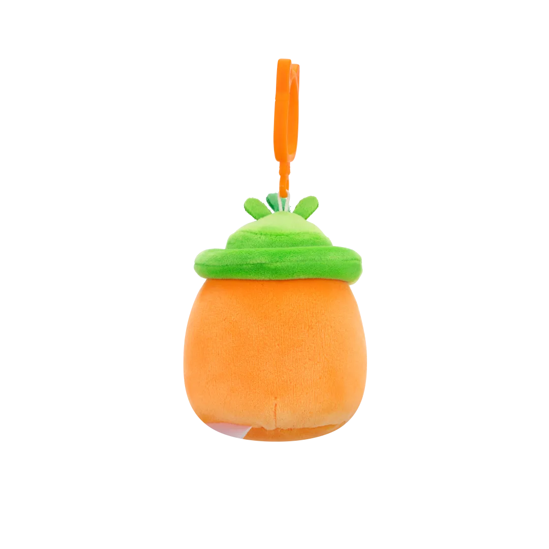 Squishmallows Clip-On Caroleena de oranje wortel met emmerhoed, 9 cm - Image 3