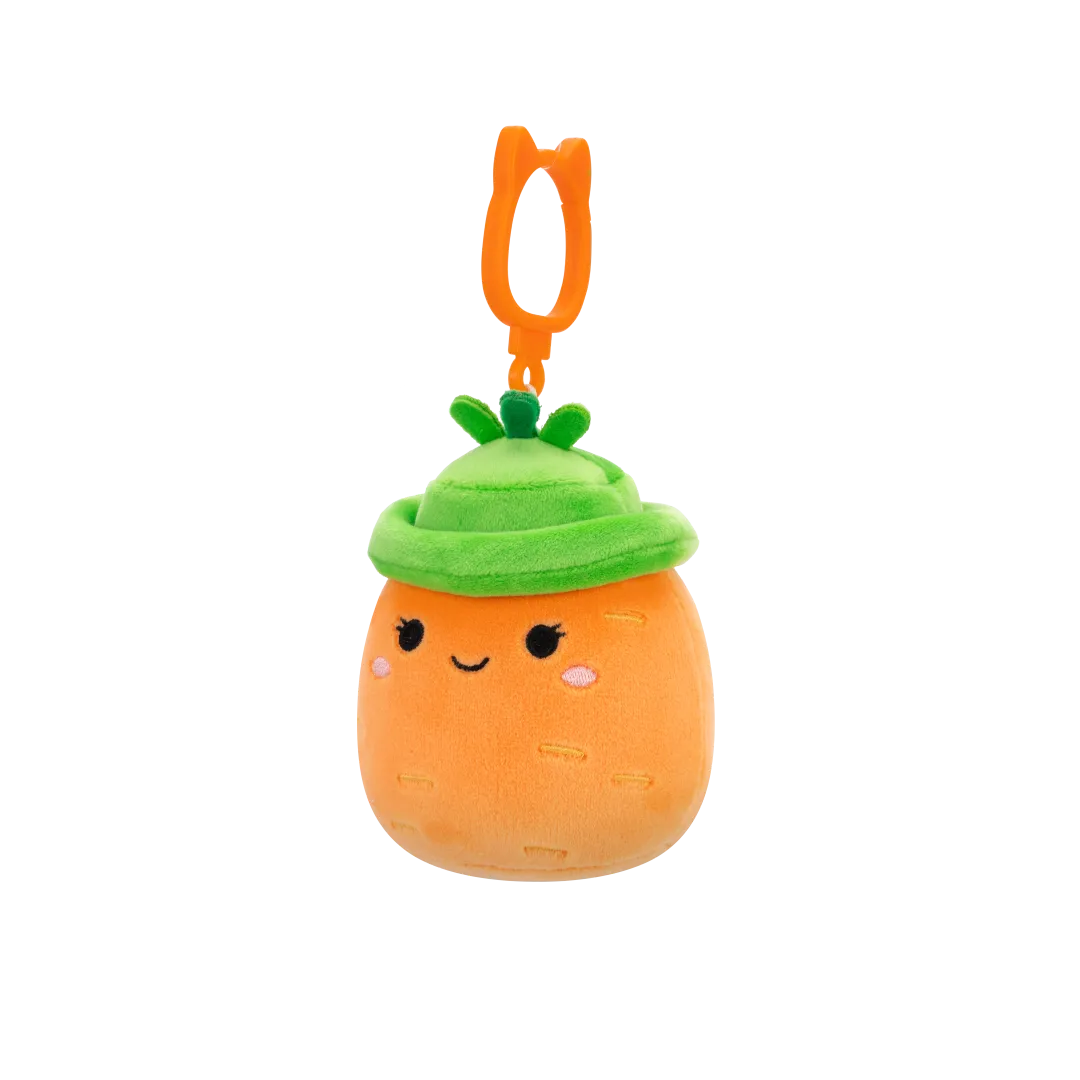 Squishmallows Clip-On Caroleena de oranje wortel met emmerhoed, 9 cm - Image 4