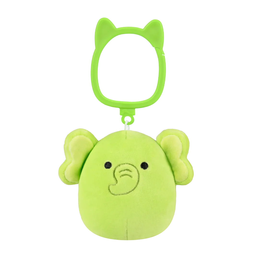 Squishmallows sleutelhanger Franky de limoen groene olifant, 9 cm