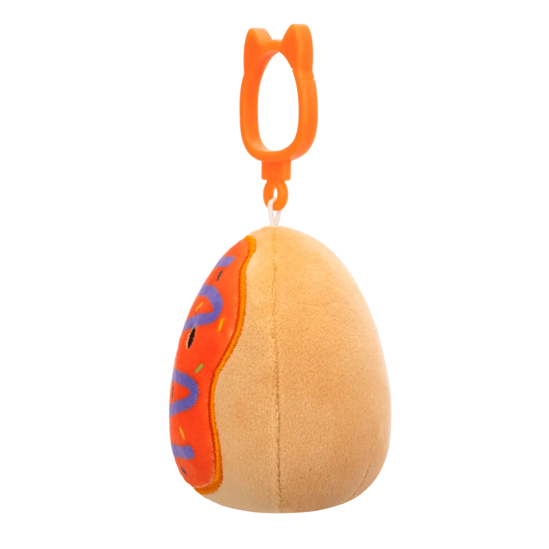 Squishmallows Clip-On Jay de Oranje bevroren donut met paarse drizzle, 9 cm - Image 3