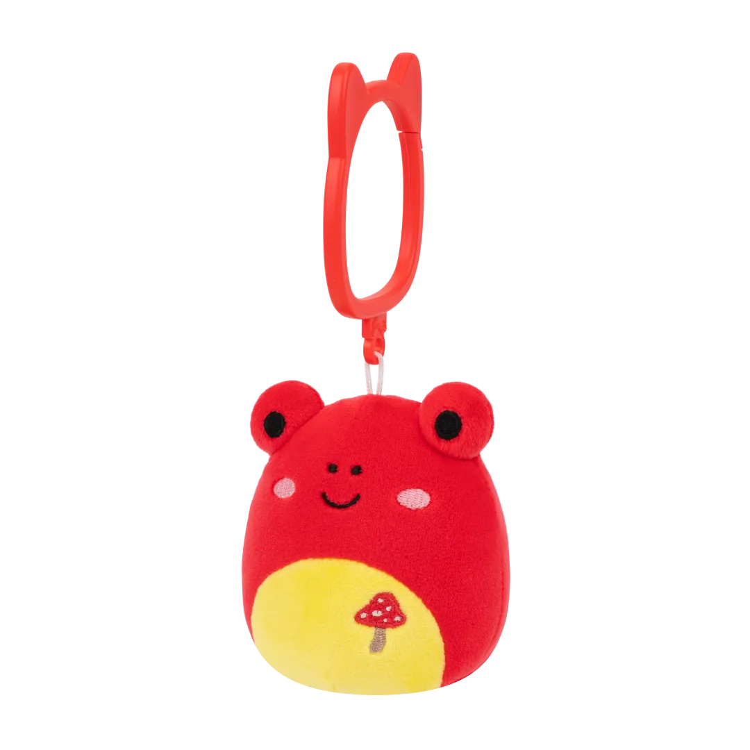 Squishmallows sleutelhanger Obu de rode tropische kikker met paddestoelen borduurwerk, 9 cm - Image 4