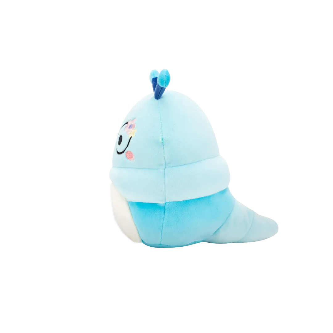 Squishmallows Cordelia de blauwe boekenwurm met bloemen op bril, 20 cm - Image 2
