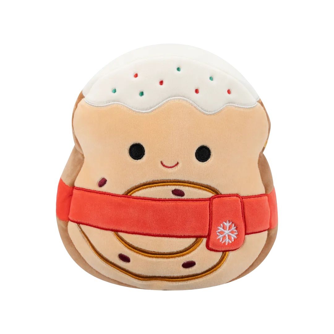 Squishmallows Davey de kaneeltoast met rode sjaal, 20 cm