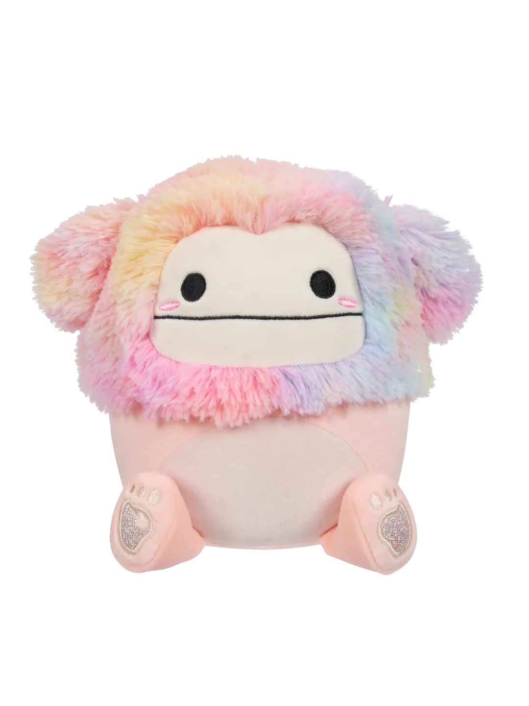 Squishmallows Diane the Peach Bigfoot met regenbooghaar, 20 cm