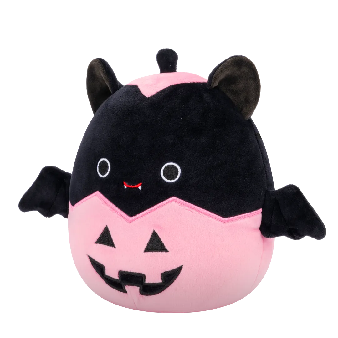 Squishmallows Emily de zwarte vleermuis in roze pompoen, 20 cm - Image 2