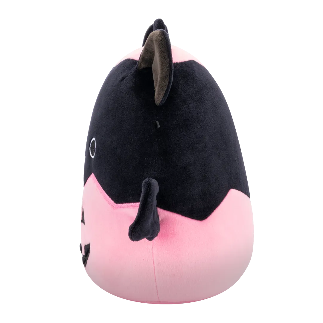 Squishmallows Emily de zwarte vleermuis in roze pompoen, 20 cm - Image 3