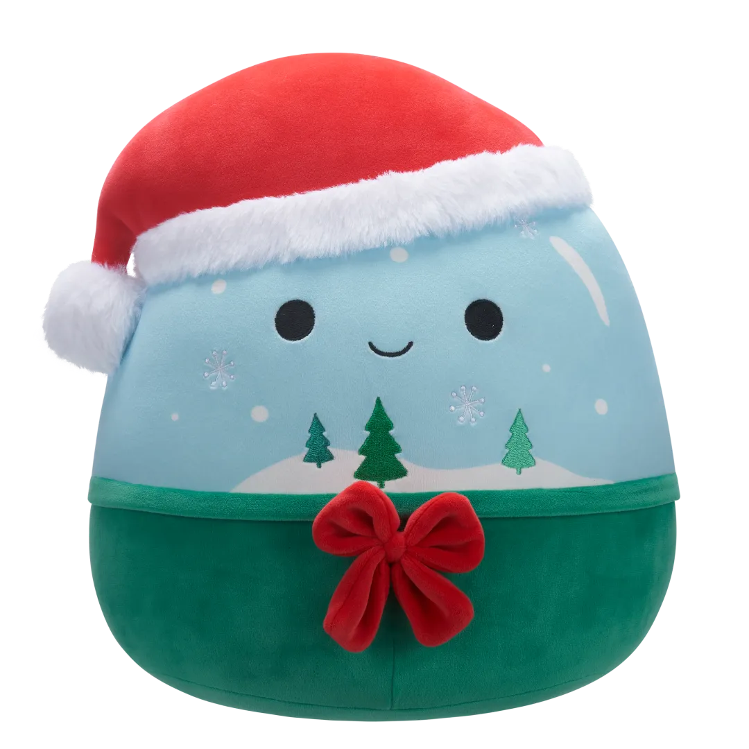 Squishmallows Ezekiel de kerst-sneeuwbol, 20 cm