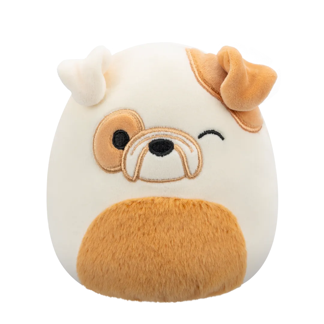 Squishmallows 2-in-1 Geraldine de Schotse Kat/Brock de bulldog, 13 cm - Image 2
