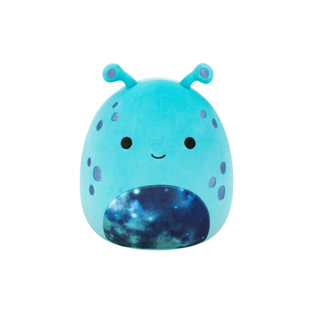 Squishmallows Garth de blauwgroene alien met galaxy buik, 30 cm