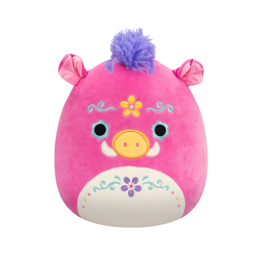 Squishmallows Horacio het roze Day of the Dead zwijn, 20 cm