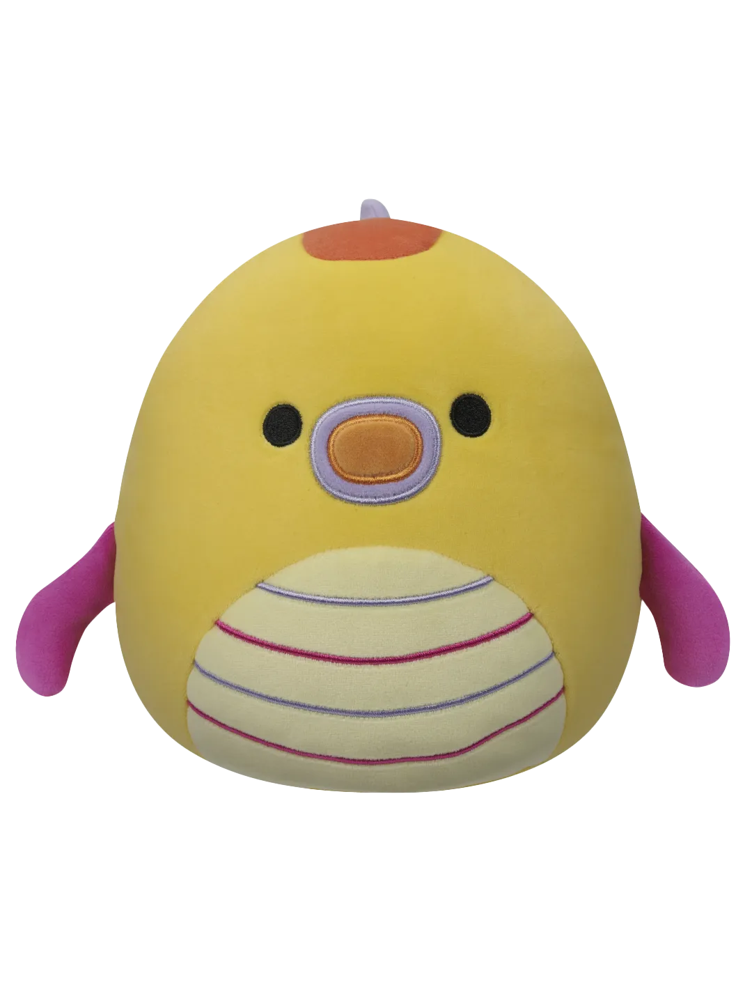 Squishmallows Leif de gele zeedraak met gestreepte buik, 20 cm