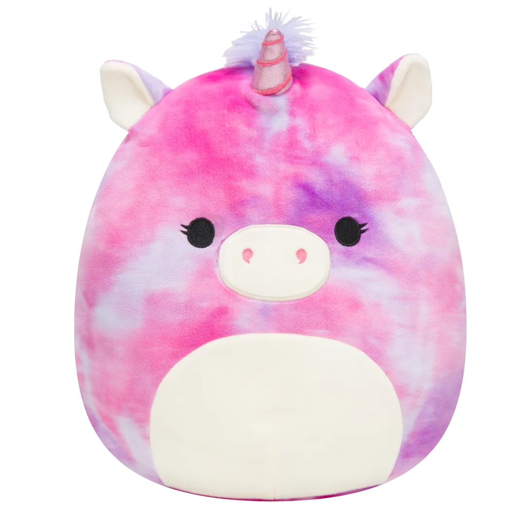 Squishmallows Lola de paarse en roze eenhoorn, 20 cm