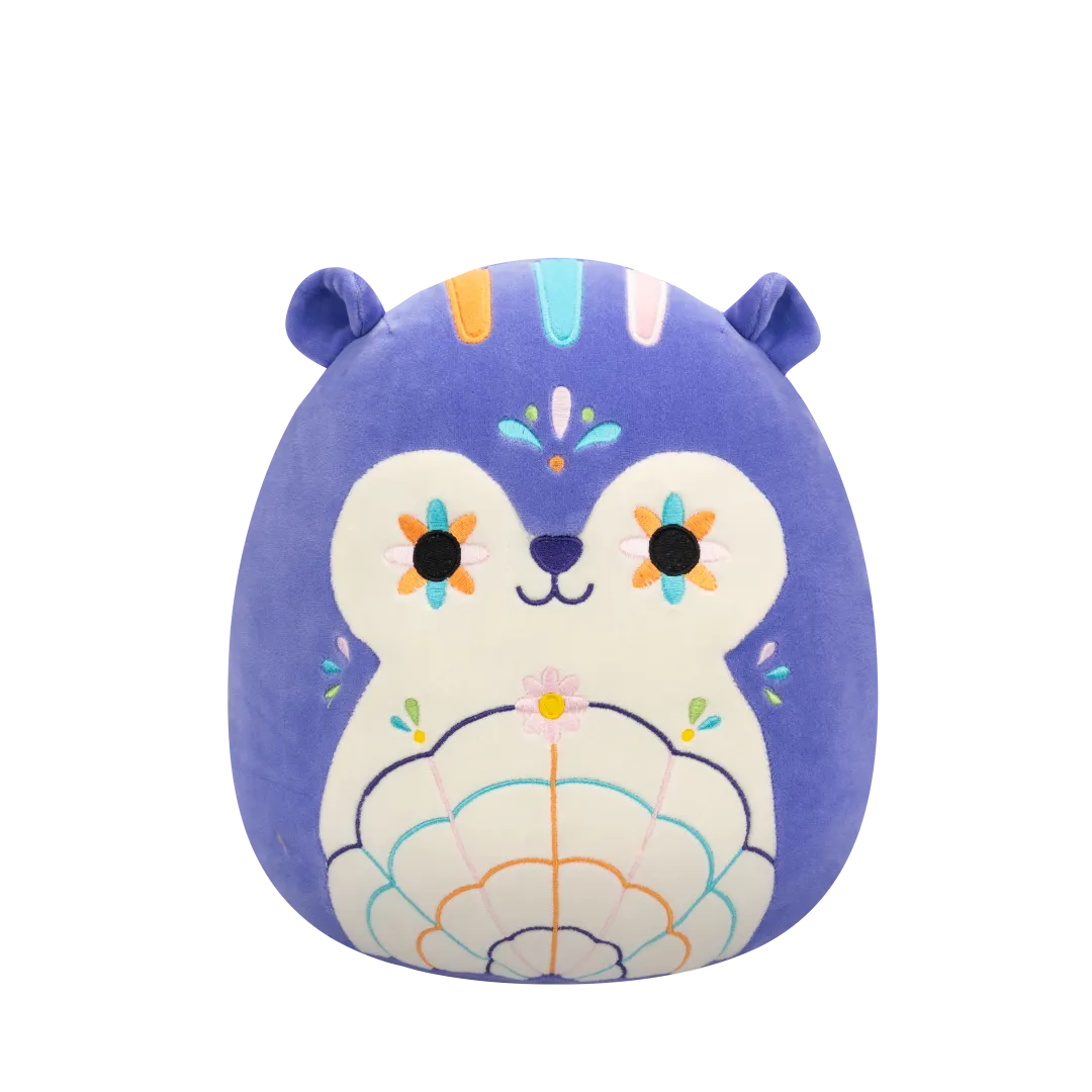 Squishmallows Luzma de Lavendel Day of the Dead eekhoorn, 20 cm
