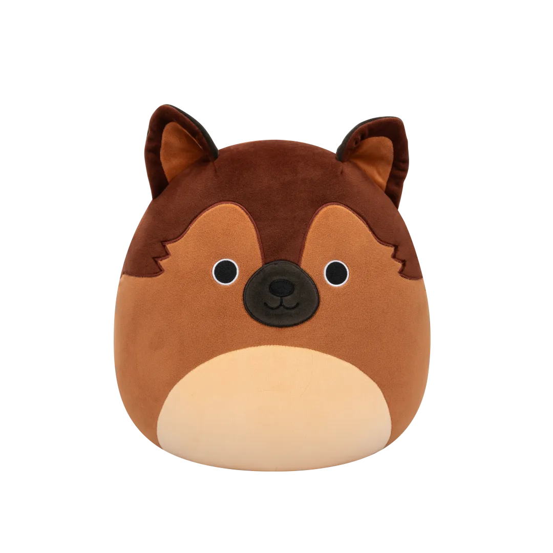 Squishmallows Mario de bruine Duitse herder, 30 cm
