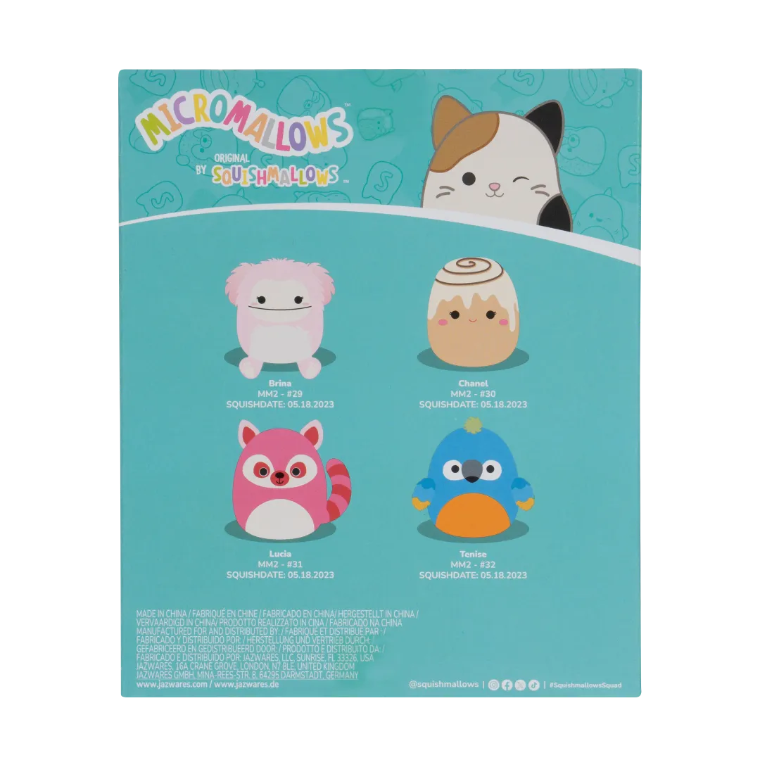 Squishmallows Micromallows 4-pack - Chanel, Brina, Lucia, Tenise - Image 4