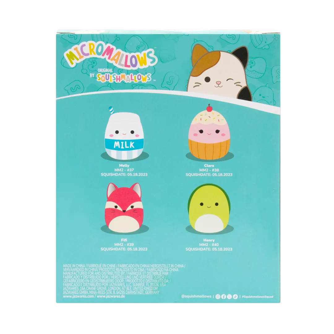 Squishmallows Micromallows 4-pack - Fifi, Henry, Melly, Clara - Image 2