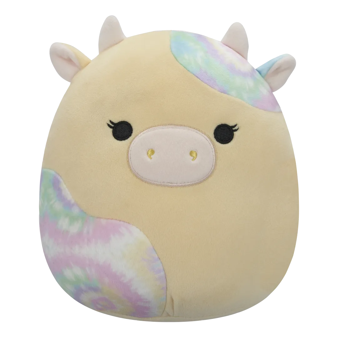 Squishmallows Rina de gele koe met tie-dye vlekken, 20 cm