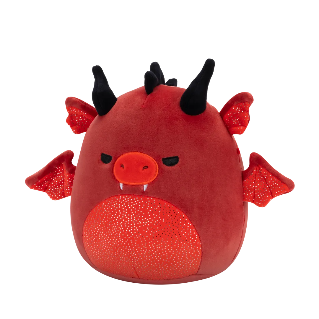 Squishmallows Salami de rode draak met boze ogen en glinsterende buik, 20 cm - Image 2
