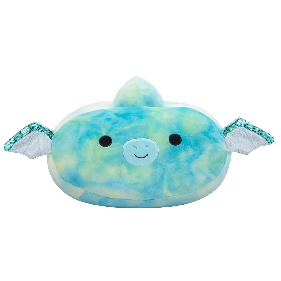Squishmallows Stackables Reid de blauwgroene pterodactyl met glinsterende vleugels, 30 cm