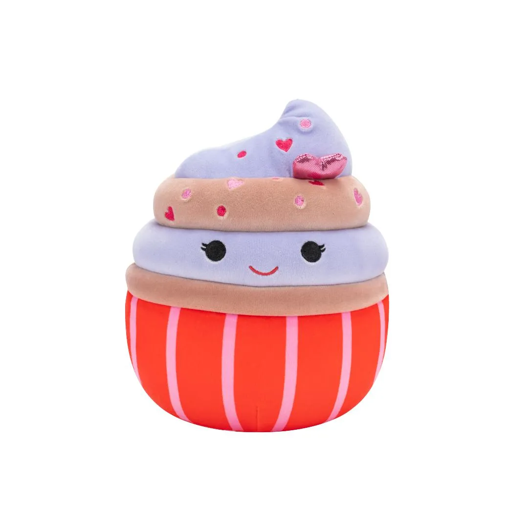 Squishmallows Tess de chocolade cupcake met gegolfd glazuur en sprinkles, 20 cm