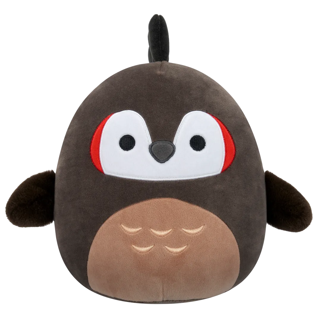 Squishmallows Theodore de donkere taupe roadrunner, 20 cm