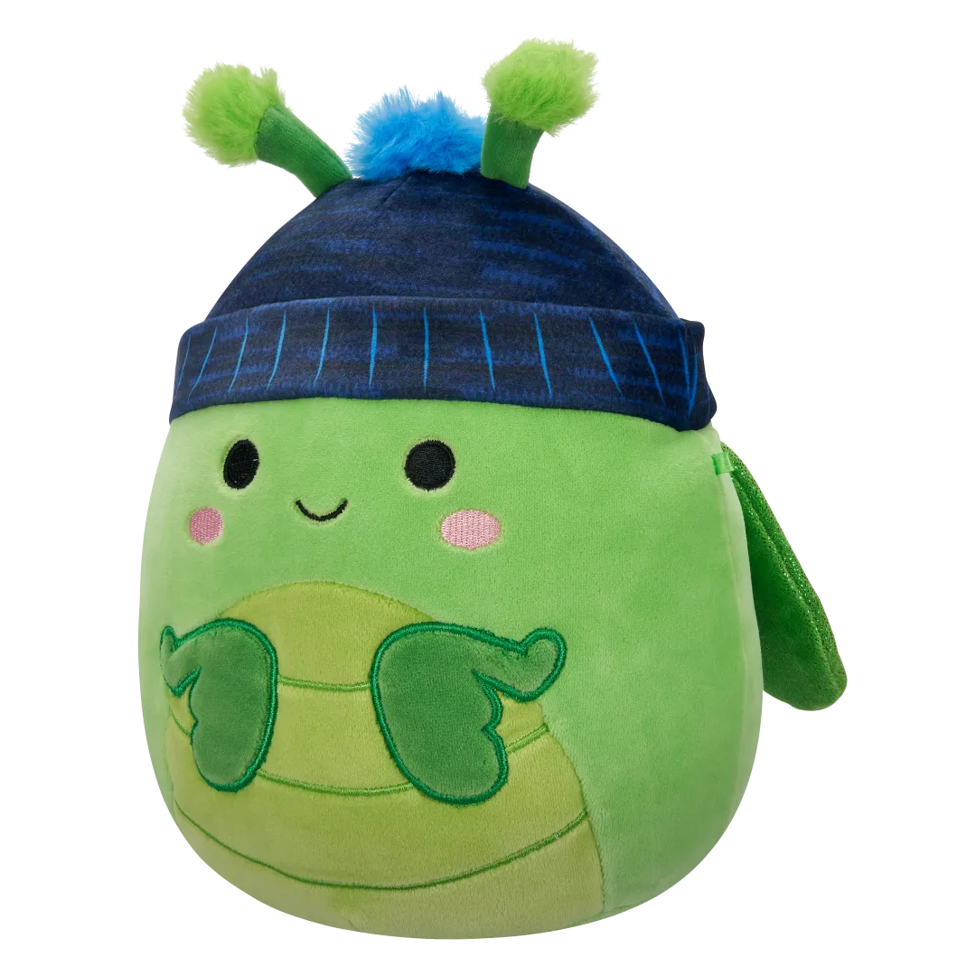 Squishmallows Trenton de groene bidsprinkhaan met muts, 20 cm - Image 2