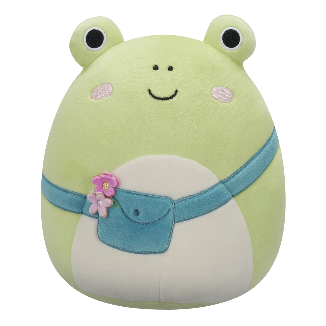Squishmallows Wendy de kikker met crossbody tas, 20 cm