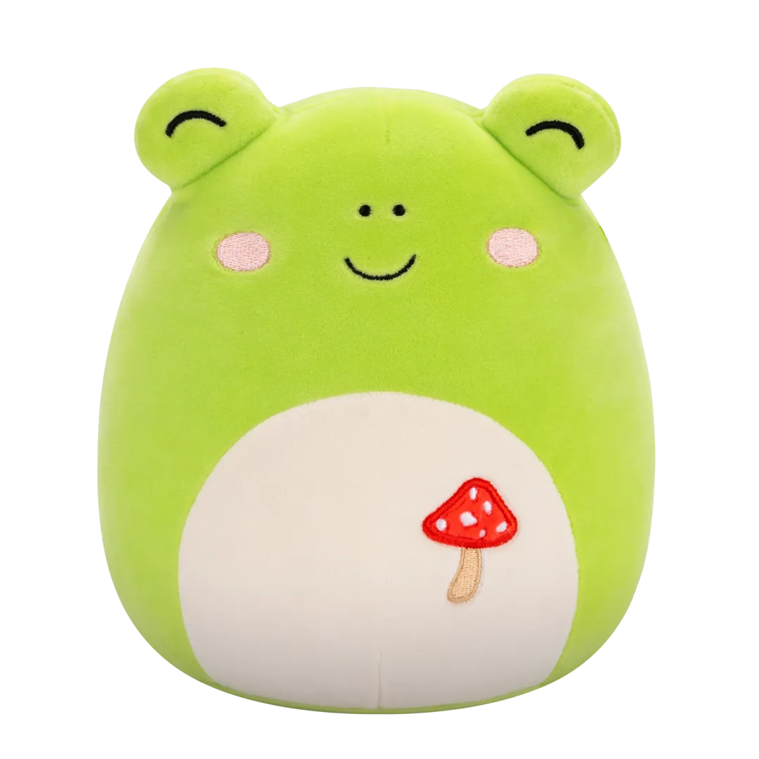 Squishmallows Wendy de groene kikker met paddenstoel, 20 cm