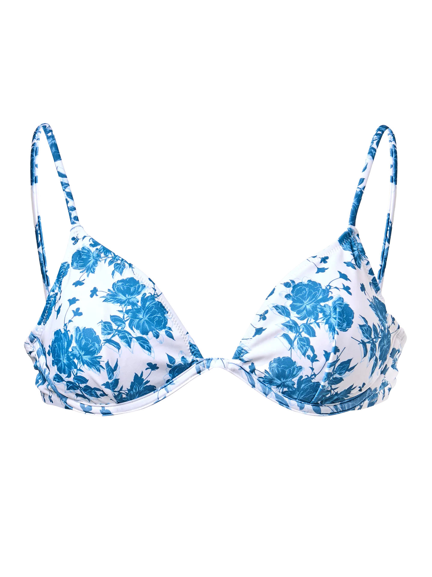 Beugel bikinitop Blauwe rozen