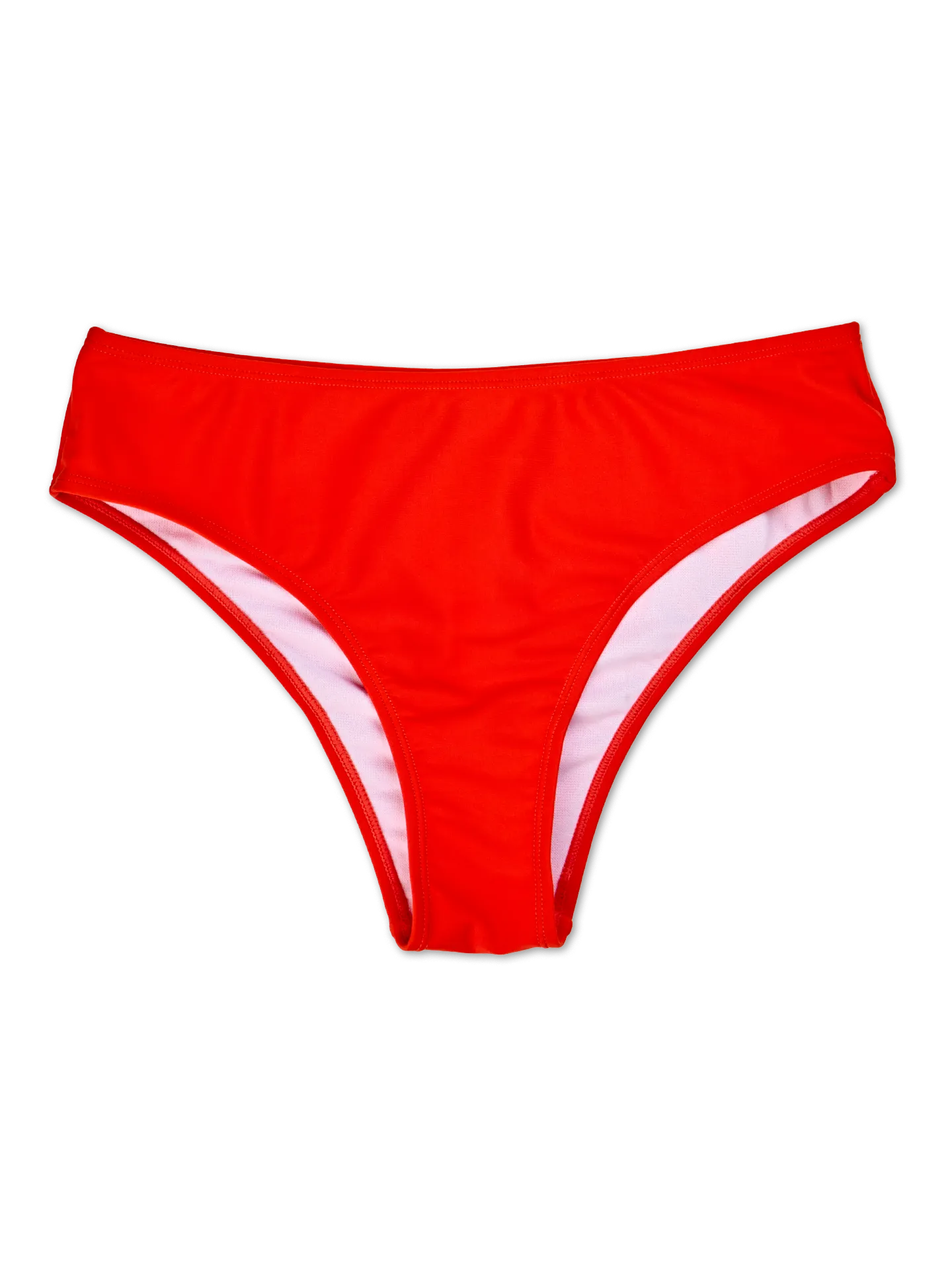 Midwaist bikinislip levendig rood